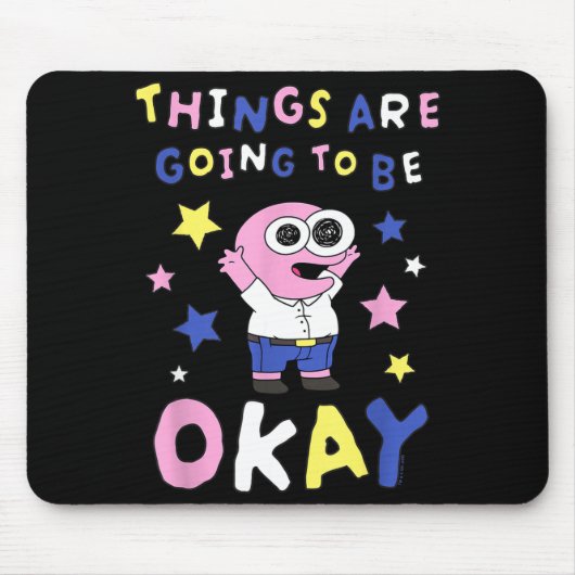 Lächelnde Freunde Es Wird Okay Sein M Einkaufswage Mousepad (Vorne)