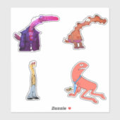 Lächelnde Freunde Shrimp der Tropfen Erwachsene sc Aufkleber (Blatt)