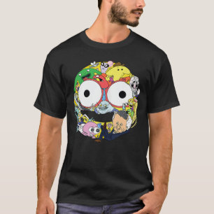 Lächelnde Freunde Smiley-Gesicht Charakter Collage T-Shirt