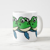 Lächelnde Frösche Jumbo-Tasse (Vorderseite Rechts)