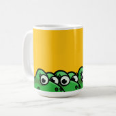 Lächelnde Frösche Kaffeetasse (Vorderseite Links)