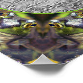 Lächelnde Froschfahne kreieren Ihr eigenes Foto Poster (Ecke)