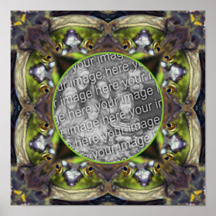 Lächelnde Froschfahne kreieren Ihr eigenes Foto Poster