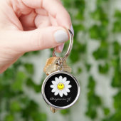 Lächelnde Gänseblümchen-Blume Schlüsselanhänger (Hand)