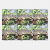 Lächelnde Gator Wrapping Paper Sheets Geschenkpapier Set (Vorderseite)