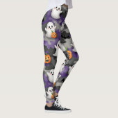 Lächelnde Geister Bats Pumpkins Camouflage Leggings (Rechts)