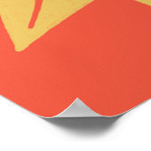 Lächelnde Gelbe Sonnenkunst Poster (Ecke)