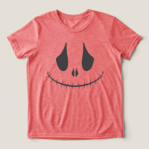 Lächelnde geschnitzte Kürbismaske Tri-Blend Shirt