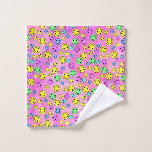 Lächelnde Gesichter Chem 5 Badhandtuch Set (Waschlappen)