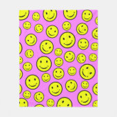 Lächelnde Gesichter Fleecedecke (Vorderseite)