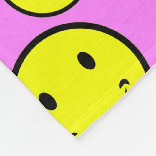 Lächelnde Gesichter Fleecedecke (Ecke)