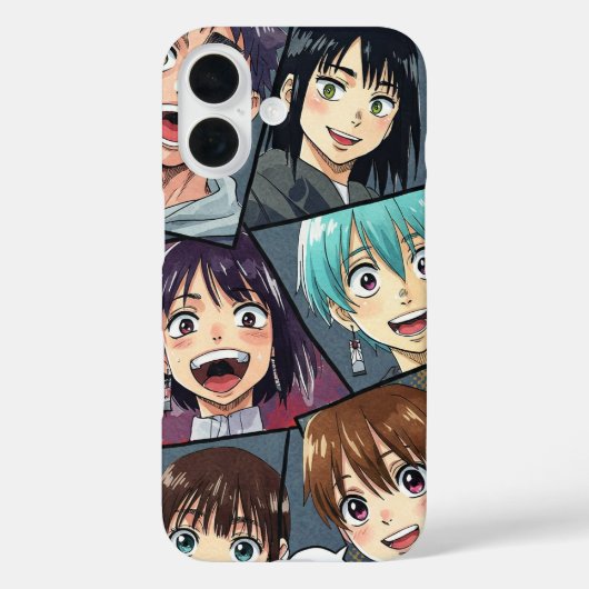 Lächelnde Gesichter, Manga von Natasha Us Case-Mate iPhone Hülle (Rückseite)