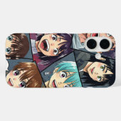 Lächelnde Gesichter, Manga von Natasha Us Case-Mate iPhone Hülle (Rückseite (Horizontal))