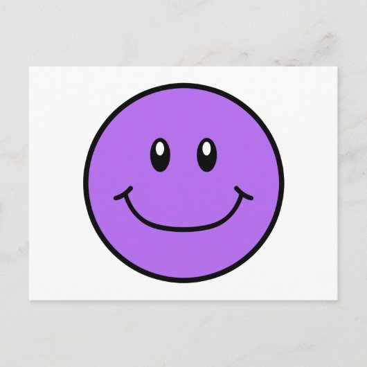 Lächelnde Gesichter Postkarte Lila 0001 (Vorderseite)