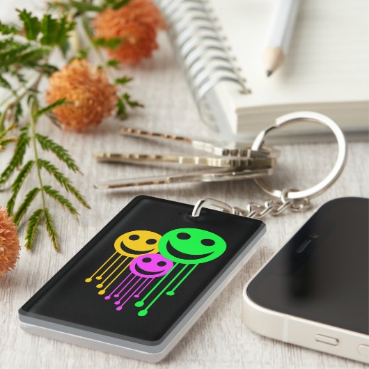 Lächelnde Gesichter Schlüsselanhänger (Vorderseite rechts)