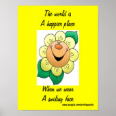 Lächelnde Gesichtsposter Poster (Vorne)