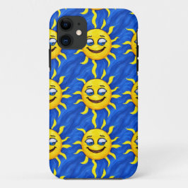 Lächelnde Gesichtssonne Sonne Case-Mate iPhone Hülle
