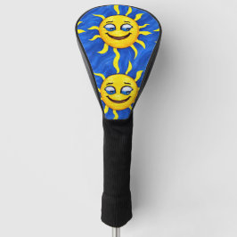Lächelnde Gesichtssonne Sonne Golf Headcover