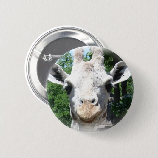 Lächelnde Giraffe Button (Vorne & Hinten)