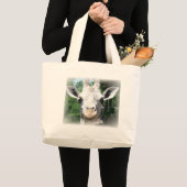lächelnde Giraffe Jumbo Stoffbeutel (Vorderseite (Produkt))