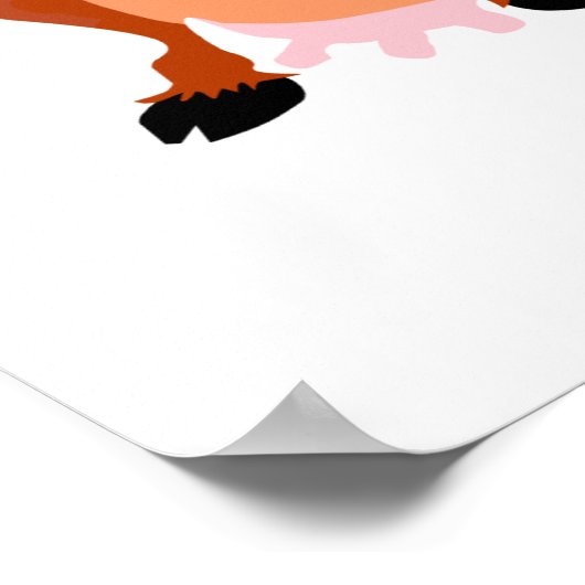 lächelnde glückliche Kuh Poster (Ecke)