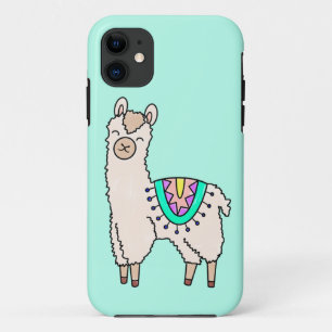 lächelnde glückliche Lama Alpaka Cartoon Tier Zeic Case-Mate iPhone Hülle