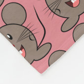 Lächelnde graue Maus Fleecedecke (Ecke)