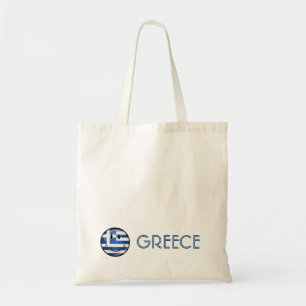 Lächelnde griechische Flagge Tragetasche
