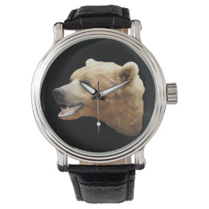 Lächelnde Grizzlybärenuhr Armbanduhr