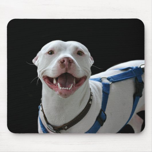 Lächelnde Grubenbulle Mousepad (Vorne)