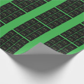 Lächelnde grüne Mit Augen Katze Geschenkpapier (Ecke)