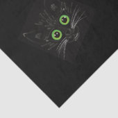 Lächelnde grüne Mit Augen Katze Seidenpapier (Ausschnitt)