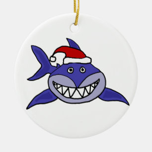 Lächelnde Haifisch-tragende Keramikornament