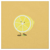 Lächelnde halbe Zitrone Stoff (Nahaufnahme)