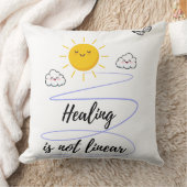 Lächelnde Himmel | Niedliches Sun & Clouds Throw P Kissen (Decke)