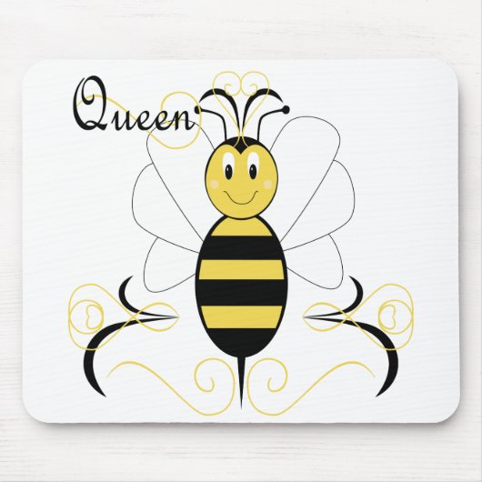 Lächelnde Hummelkönigin Bee Mousepad (Vorne)