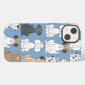 Lächelnde Hunde iPhone Hülle (Rückseite (Horizontal))