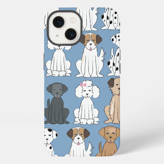 Lächelnde Hunde iPhone Hülle (Rückseite)