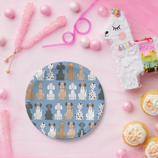 Lächelnde Hunde Pappteller (Party)