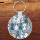 Lächelnde Hunde Schlüsselanhänger (Vorderseite)
