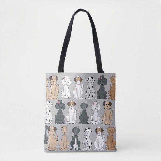 Lächelnde Hunde Tasche (Vorderseite)