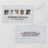 Lächelnde Hunde | Ziegelmauer Visitenkarte (Vorne/Hinten)