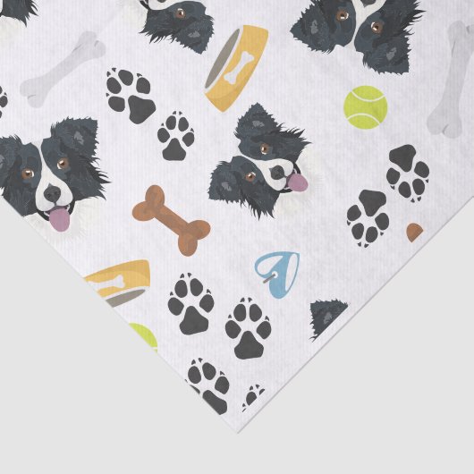 Lächelnde HundeBorder-Collie Seidenpapier (Ausschnitt)