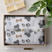 Lächelnde HundeBorder-Collie Seidenpapier (Geschenk)