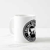 Lächelnde Hunderettung Kaffeetasse (Vorderseite Links)