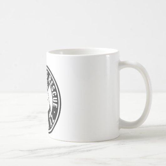 Lächelnde Hunderettung Kaffeetasse (Rechts)