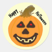 Lächelnde Jack-O-Lantern Halloween Stickers (Vorderseite)
