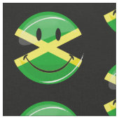 Lächelnde jamaikanische Flagge Stoff (Nahaufnahme)