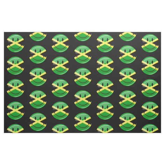 Lächelnde jamaikanische Flagge Stoff (Fat Quarter (45,7 x 55,9 cm))