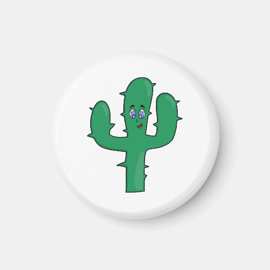 Lächelnde Kaktus Magnet (Vorne)